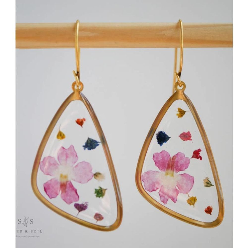 Butterfly Handmade Flower Earrings - See second picture for actual earrings